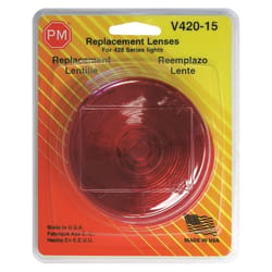 Peterson Red Round License/Stop/Tail/Turn Light Replacement Lens