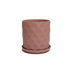 Chive Virago 5 in. D Ceramic Shape F Flower Pot Terracotta