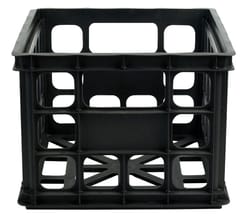 Sterilite Storage Crate Plastic Black 15-1/8 " x 13-3/4 " x 10-3/8 "