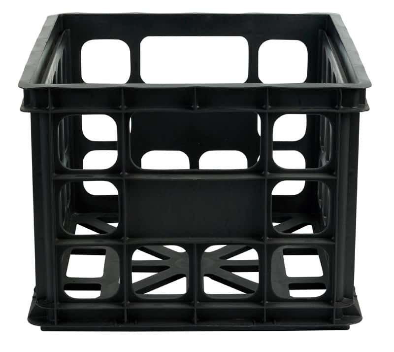 Sterilite Storage Crate Plastic Black 15-1/8  x 13-3/4  x 10-3/8  - Ace  Hardware