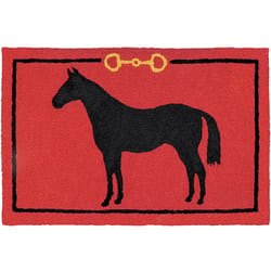 Jellybean 20 in. W X 30 in. L Multi-Color Hunter Jumper Polyester Accent Rug