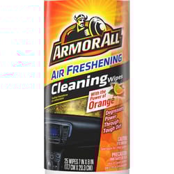 Armor All Multi-Surface Air Freshening Cleaner Wipes Orange Scent 25 ct