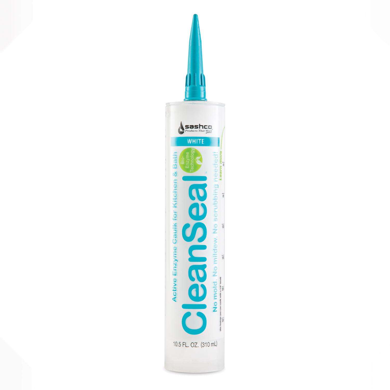 Sashco CleanSeal White Elastomeric Acrylic Latex Kitchen and Bath Caulk ...