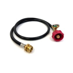 2FT CRIMPED PROPANE HOSE EXTENSION ASSEMBLY FOR 1LB PROPANE TANK APPLIANCE 