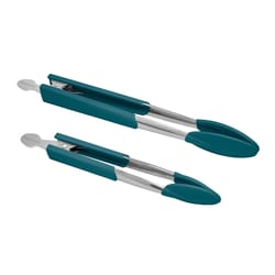 Rachael Ray Lil' Huggers Blue Silicone Tong Set