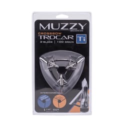 Muzzy Trocar TI Crossbow Gray Steel Broadheads 5.5 in.