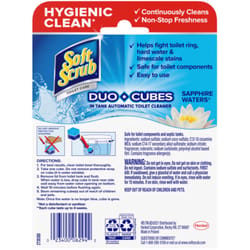 Soft Scrub Duo-Cubes Sapphire Waters Scent Continuous Toilet Cleaning System 7.04 oz Tablet