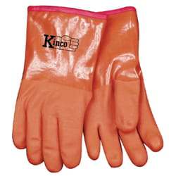 Kinco Men's Indoor/Outdoor Dotted Work Gloves Orange L 1 pair