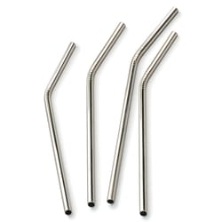 RSVP International Endurance Silver Stainless Steel Drink Straws