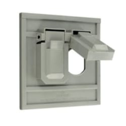 Leviton Rectangle Thermoplastic 1 gang 4.56 in. H X 4.56 in. W Weather Proof Receptacle Box Cover