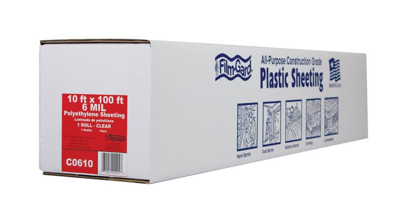 Film-gard 10  X 100  Clear Polyethylene Construction Sheeting  6 Mil