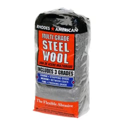 Rhodes American 3 Grade Medium/Coarse/Fine Steel Wool Pad 12 pk