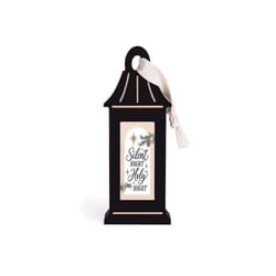 P Graham Dunn Black Silent Night Holy Night Lantern 9 in.