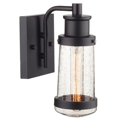 Globe Electric Vintage 1-Light Matte Black Bennett Wall Sconce