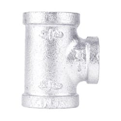 STZ Industries 3/4 in. FIP each X 3/4 in. D FIP 1/2 in. D FIP Galvanized Malleable Iron Tee