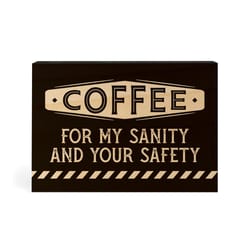 P. Graham Dunn 4 in. H X 2 in. W X 5 in. L Dark Brown Wood Coffee for My Sanity Word Block