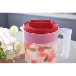 Rubbermaid Classic 1 Gallon Pitcher, 3-Position Lid, Easy Pour Red Lid 