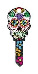 Lucky Line Key Shapes Sugar Skull House Key Blank SC1 Double For Schlage