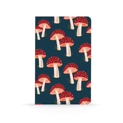 Denik 5 in. W X 8 in. L Sewn Bound Navy Blue Mushrooms Notebook