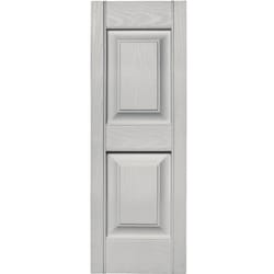 Builders Edge 35 in. H X 12 in. W Paintable Raised Panel Vinyl Shutter 2 pk