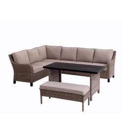 Living Accents Camas Brown Steel Frame Sectional