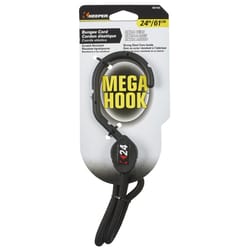 Keeper Mega Hook Black Bungee Cord 24 in. L X 0.315 in. 1 pk