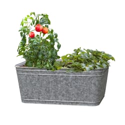 Panacea 10 in. H X 24 in. W X 16 in. D Steel Planter and Beverage Tub Galvanized