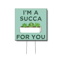 My Word! Multicolored Wood 4 in. H I'm A Succa For You Plant Pokes