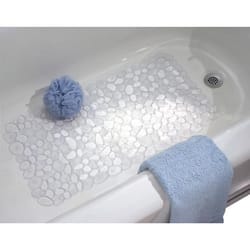 iDesign 26-1/2 in. L X 13-3/4 in. W Clear PVC Bath Mat