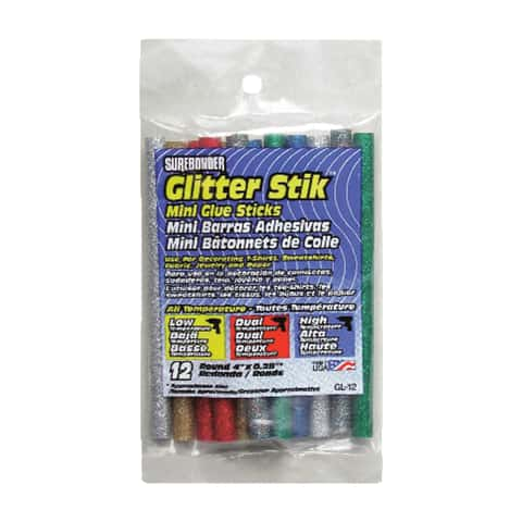 Glitter Hot Glue Sticks - Red, Green, Silver, Gold and Variety