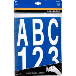 HILLMAN 3 in. Reflective White Vinyl Self-Adhesive Letter and Number Set 0-9, A-Z 1 pc