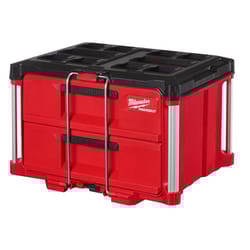 Milwaukee PACKOUT 22 in. Modular 2-Drawer Tool Box Black/Red