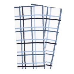 Ritz Federal Blue Cotton Check Kitchen Towel 2 pk