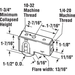 Prime-Line 1-1/2 in. D X 0.31 in. L Steel Roller Assembly 1 pk