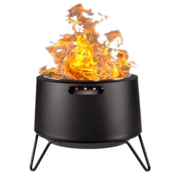 Tiki 25.5 in. W Steel Round Wood Fire Pit