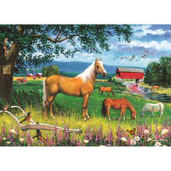 Cobble Hill Horses In The Field Jigsaw Puzzle Multicolored 35 pc