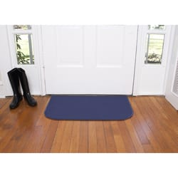 Ritz 30 in. W X 18 in. L Blue Floor Mat