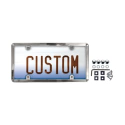 Custom Accessories Silver Plastic License Plate Frame/Cover