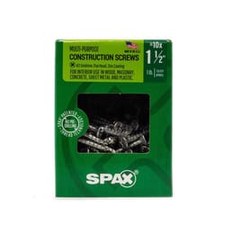 SPAX Multi-Material No. 10 in. X 1-1/2 in. L Unidrive Flat Head Serrated Construction Screws