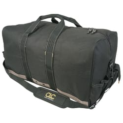 CLC 12 in. W X 12 in. H Polyester Gear Bag 7 pocket Black/Tan 1 pc