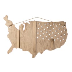 Glitzhome Patriotic Hanging Decor MDF 1 pc