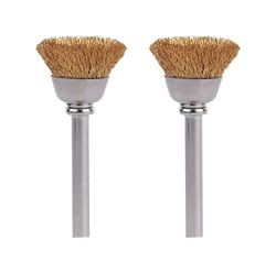 Dremel 1/2 in. X 1.75 in. L Metal Brass Brush 2 pk