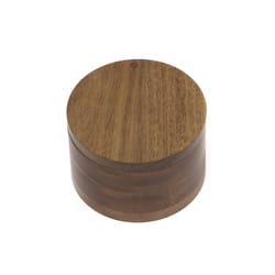 Lipper International Brown Acacia Wood Salt Box with Lid