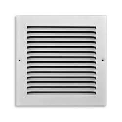 Tru Aire 8 in. H X 8 in. W 1-Way Powder Coat White Steel Return Air Grille