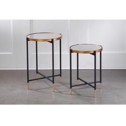 Tripar Modern 17.3 in. W X 17.3 in. L Round Accent Table Set