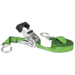 Keeper 1 in. W X 16 ft. L Green Ratchet Tie Down Strap 500 lb 1 pk