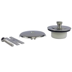 Danco 1-1/2 in. Brushed Nickel Gray Round Brass Lift and Turn Tub Drain Trim Kit