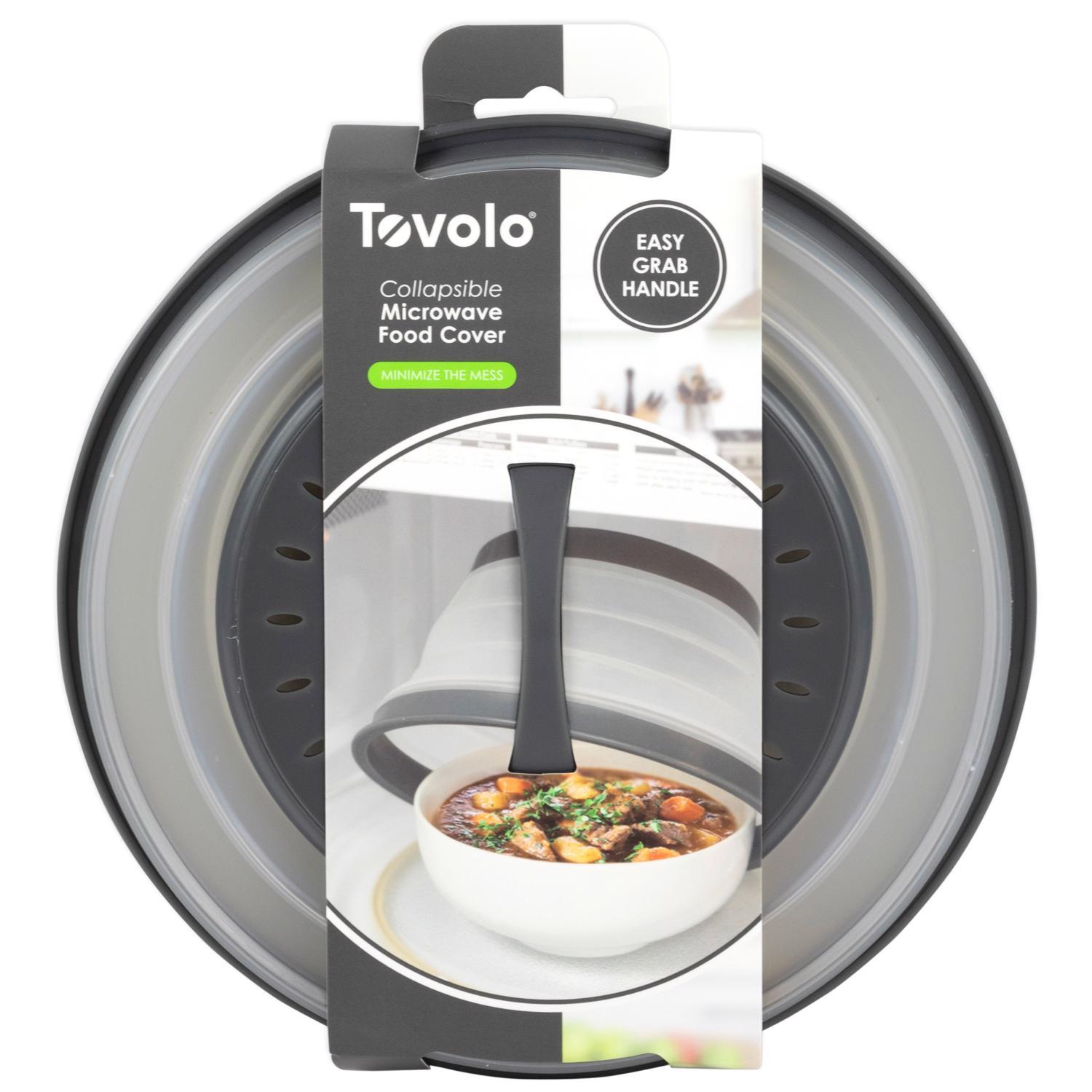 Tovolo 12.46 in. W X 12.46 in. L Gray/White Plastic Microwave Collapsible  Food Cover 47005-200