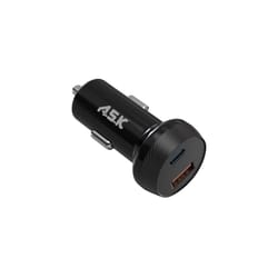 A.S.K 2 Port USB A/C Car Charger 1 pk