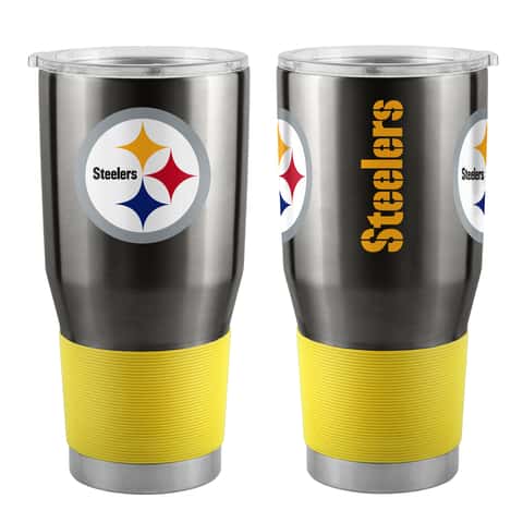 NFL Pittsburgh Steelers Water Bottle - 16 oz Capacity. Stainless Steel  Accents